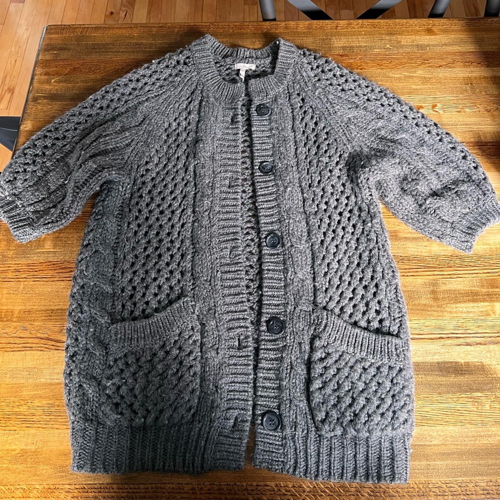 Joie Wool Button-Up Sweater - S